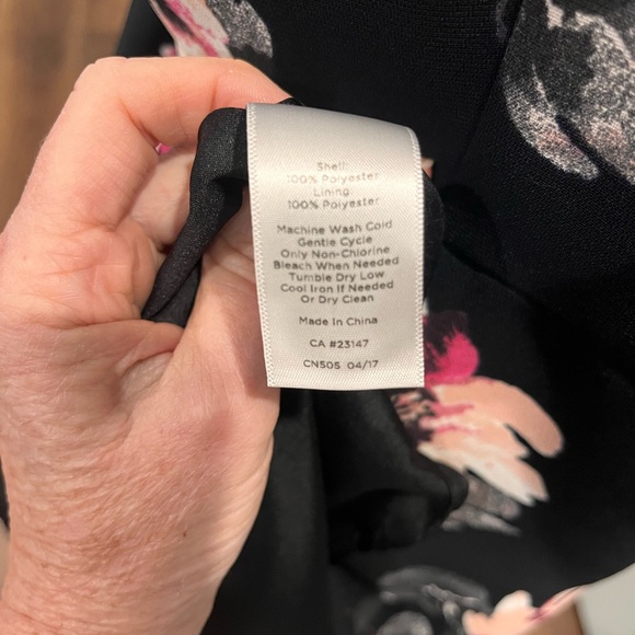 Talbots Black and Pink Floral Dress - Picture 4 of 6
